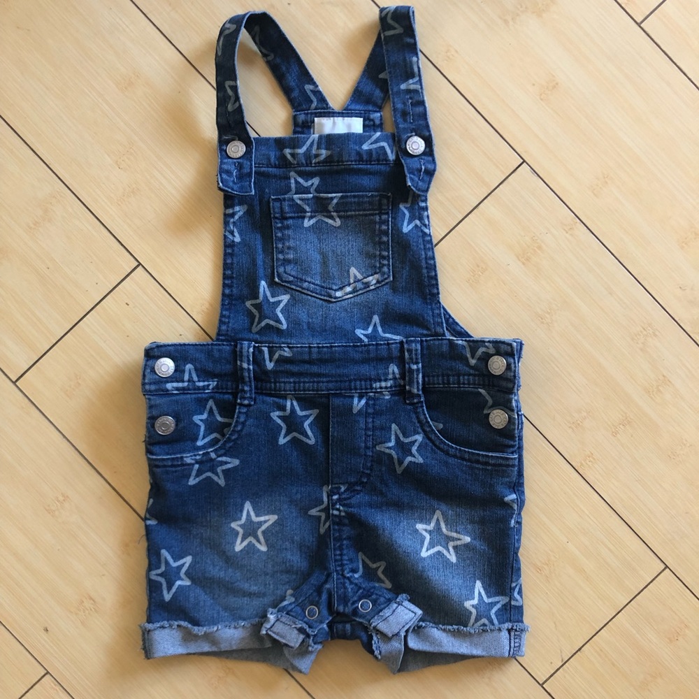 Cat & Jack star denim overalls